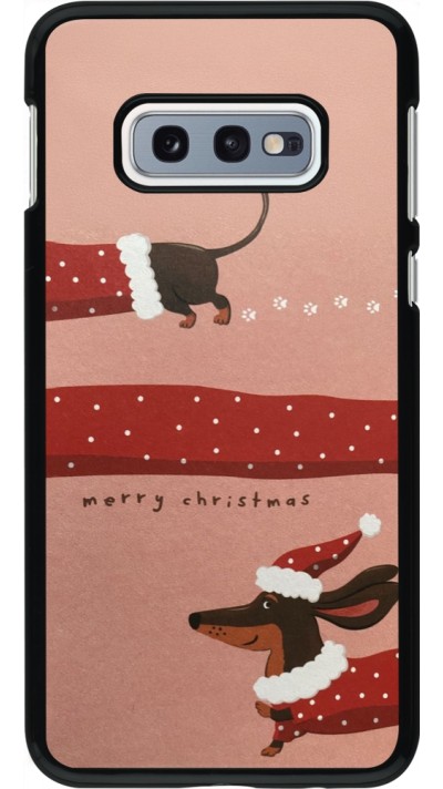 Coque Samsung Galaxy S10e - Christmas 25 Teckel Merry Xmas
