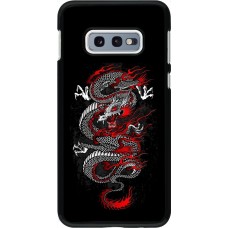 Samsung Galaxy S10e Case Hülle - Japanese style Dragon Tattoo Red Black