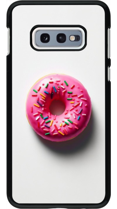 Coque Samsung Galaxy S10e - Weißer Hintergrund, pinker Donut