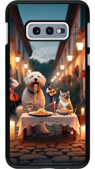Coque Samsung Galaxy S10e - Valentine 2024 Dog & Cat Candlelight