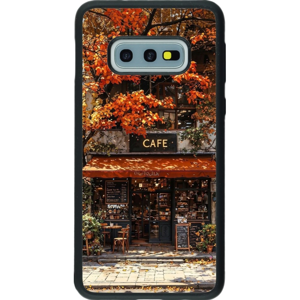 Coque Samsung Galaxy S10e - Silicone rigide noir Autumn 25 Coffee shop