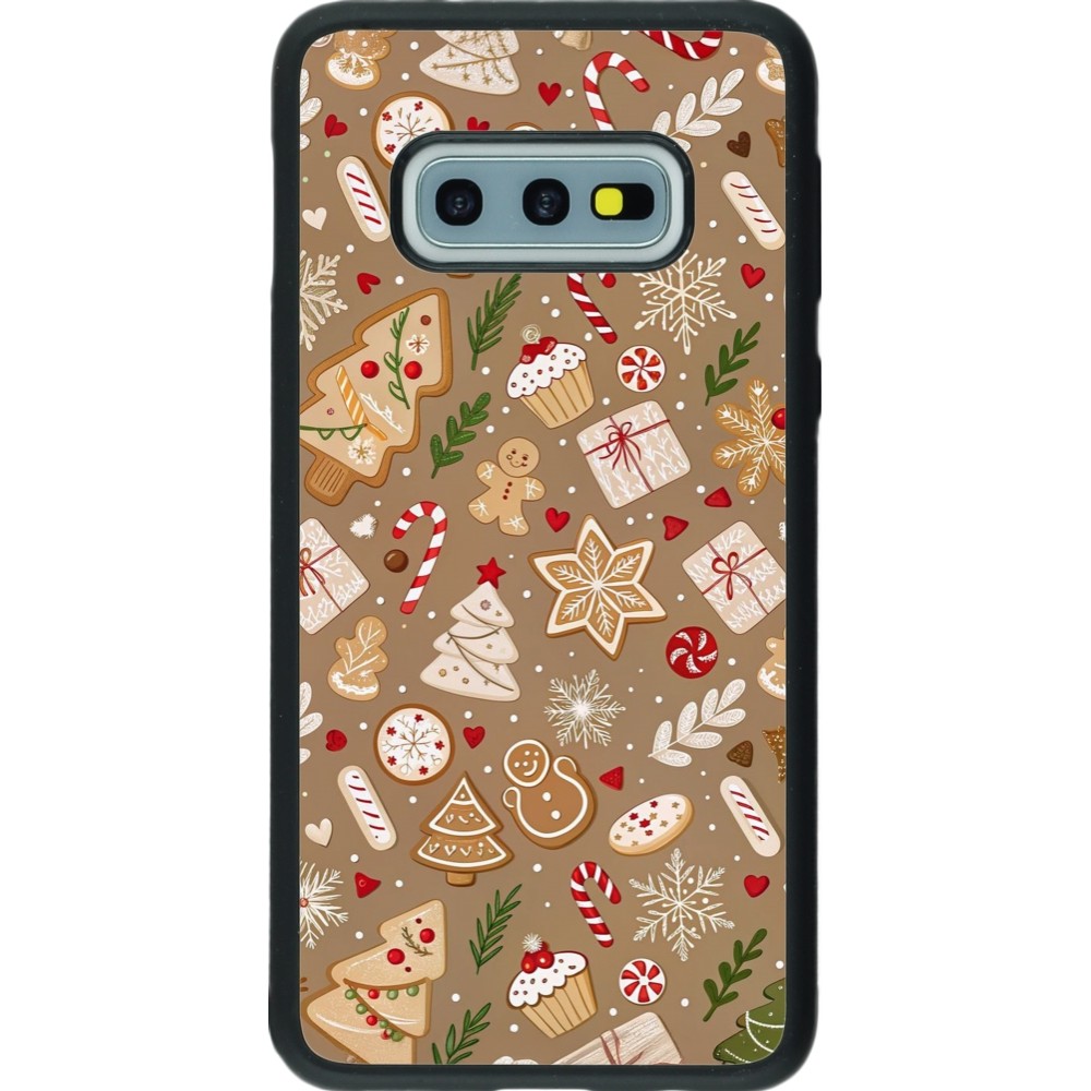 Coque Samsung Galaxy S10e - Silicone rigide noir Christmas 25 Pattern Ginger Cookie