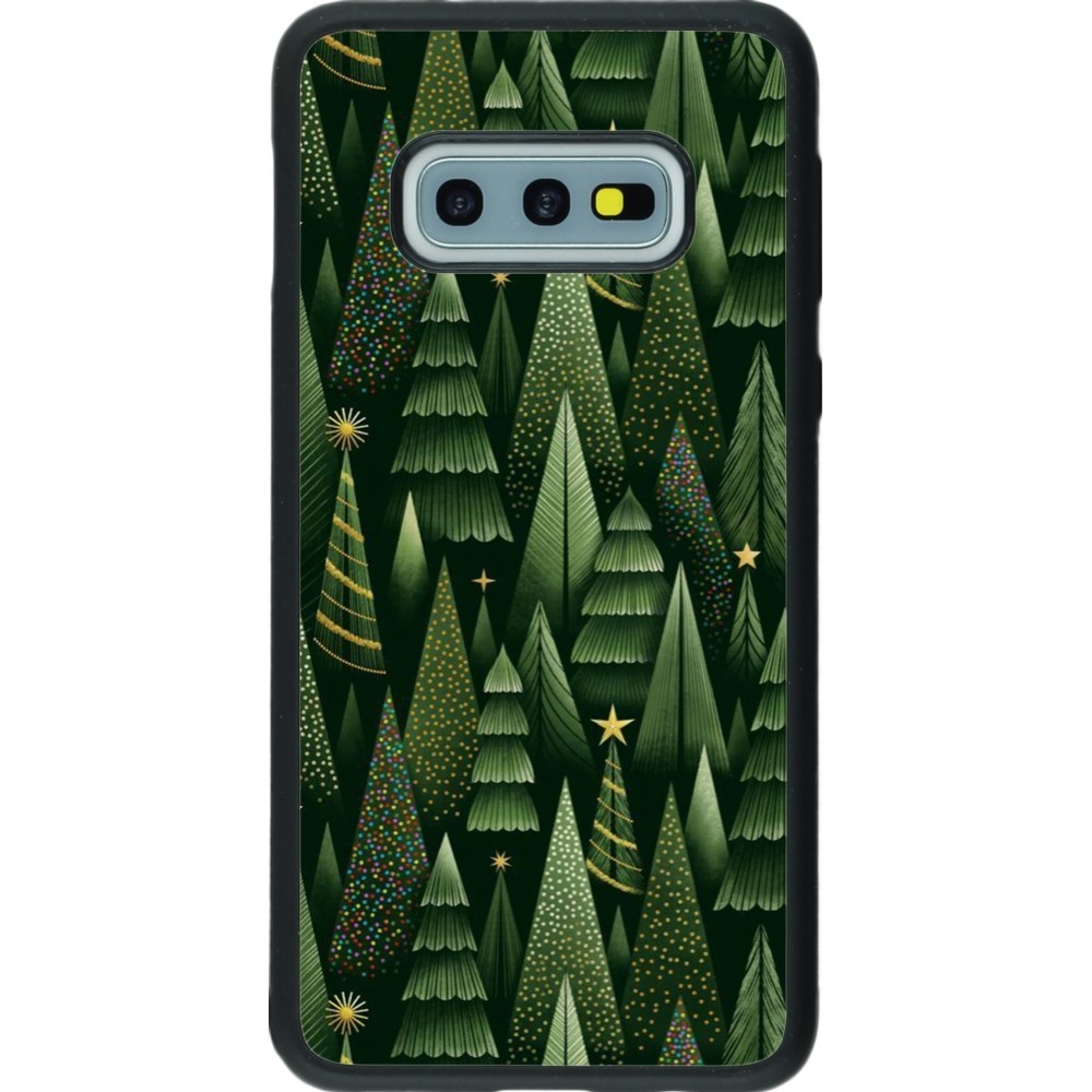 Coque Samsung Galaxy S10e - Silicone rigide noir Christmas 25 Pattern Xmas Tree