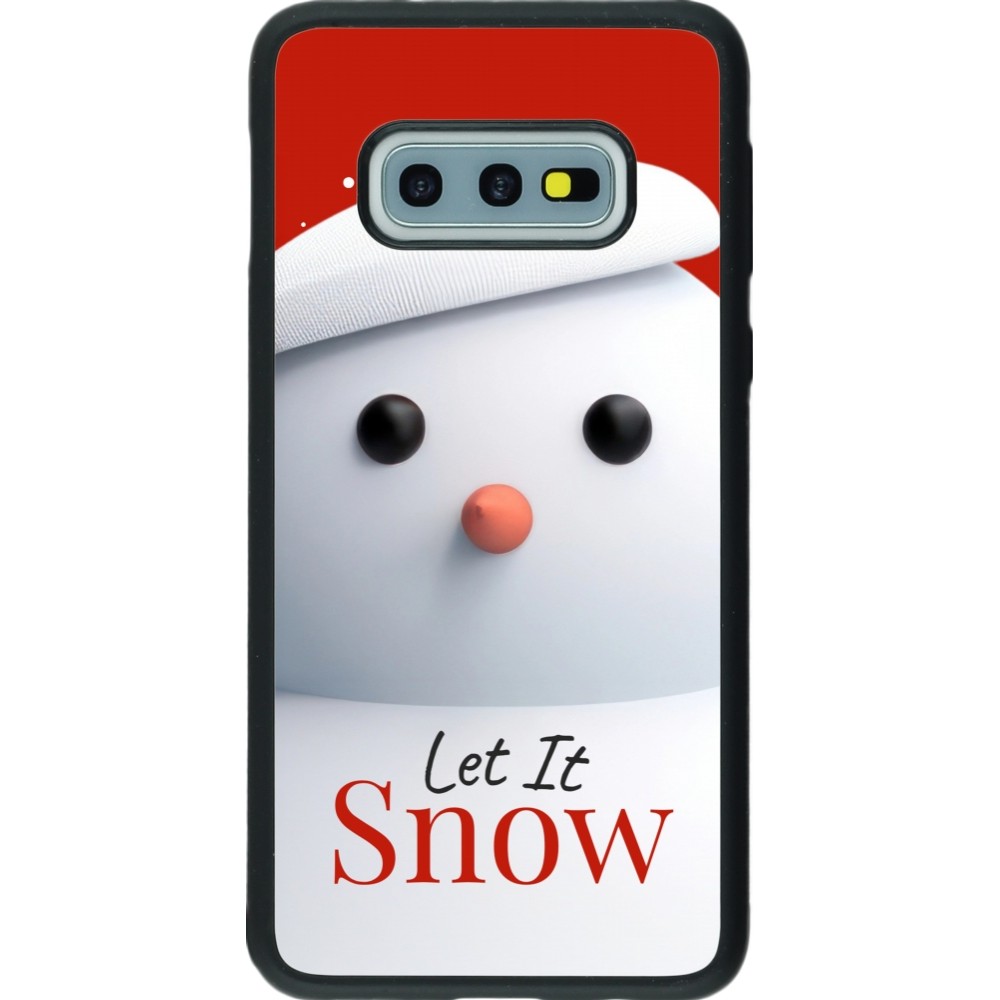 Coque Samsung Galaxy S10e - Silicone rigide noir Christmas 25 Xmas Snowman