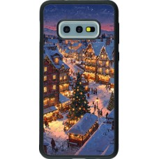 Coque Samsung Galaxy S10e - Silicone rigide noir Christmas 25 Xmas Village