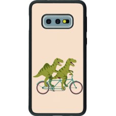 Coque Samsung Galaxy S10e - Silicone rigide noir Dinosaurs on bikes 2026
