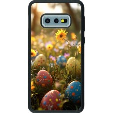 Coque Samsung Galaxy S10e - Silicone rigide noir Easter 2026 Decorated eggs