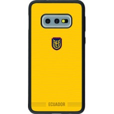 Coque Samsung Galaxy S10e - Silicone rigide noir Maillot de football Équateur 2026 personnalisable