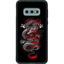 Samsung Galaxy S10e Case Hülle - Silikon schwarz Japanese style Dragon Tattoo Red Black