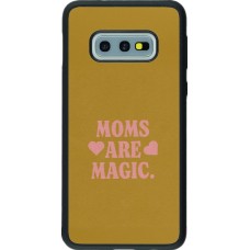 Coque Samsung Galaxy S10e - Silicone rigide noir Mom 2026 Are Magic