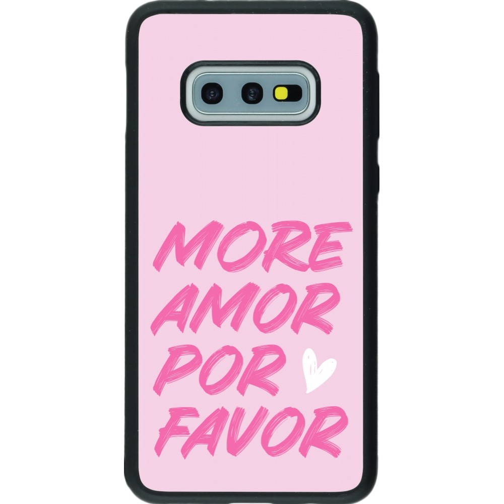 Samsung Galaxy S10e Case Hülle - Silikon schwarz More amor porfavor