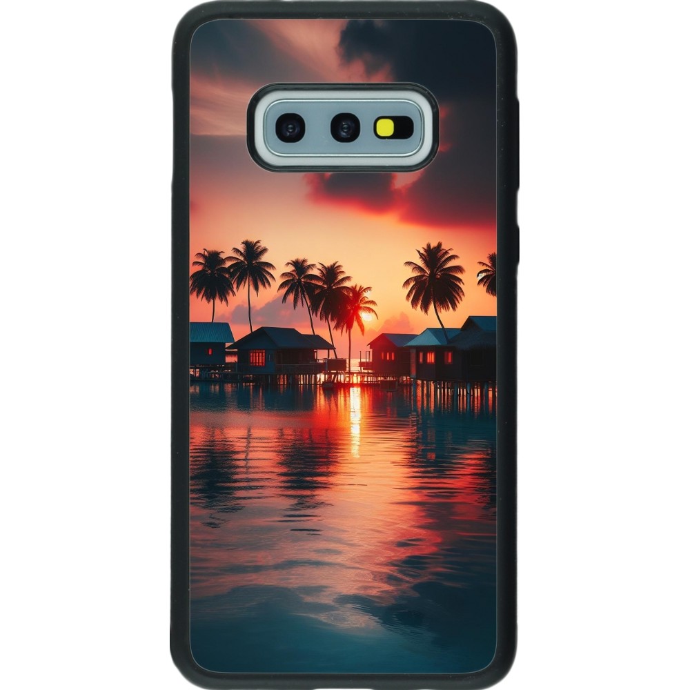 Samsung Galaxy S10e Case Hülle - Silikon schwarz Paradies Malediven