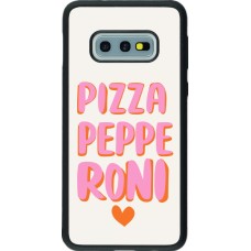 Coque Samsung Galaxy S10e - Silicone rigide noir Pizza pepperoni 2026