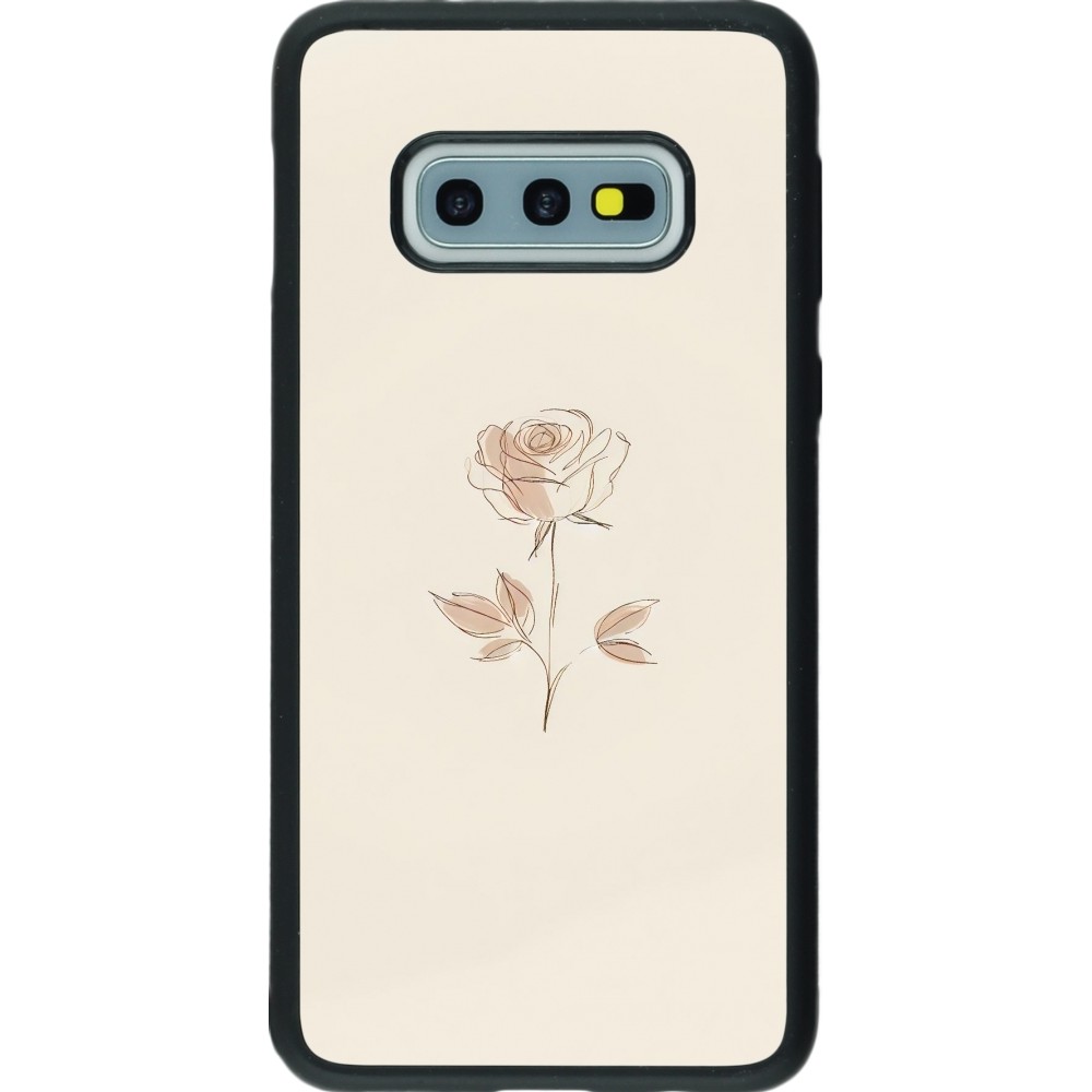 Samsung Galaxy S10e Case Hülle - Silikon schwarz Rosa Sand Minimalistisch