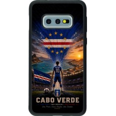 Coque Samsung Galaxy S10e - Silicone rigide noir Football Cap-Vert splash 2026