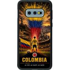 Coque Samsung Galaxy S10e - Silicone rigide noir Football Colombie splash 2026