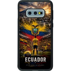 Coque Samsung Galaxy S10e - Silicone rigide noir Football Équateur splash 2026