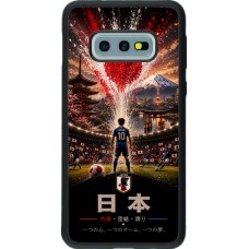 Coque Samsung Galaxy S10e - Silicone rigide noir Football Japon splash 2026