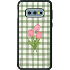 Coque Samsung Galaxy S10e - Silicone rigide noir Green vichy tulips Spring 2026
