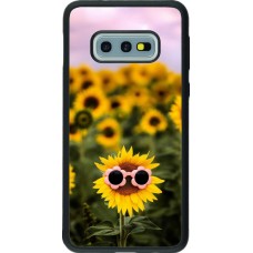 Coque Samsung Galaxy S10e - Silicone rigide noir Sunflower with glasses Spring 2026
