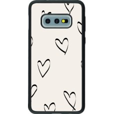Samsung Galaxy S10e Case Hülle - Silikon schwarz Valentine 2023 minimalist hearts