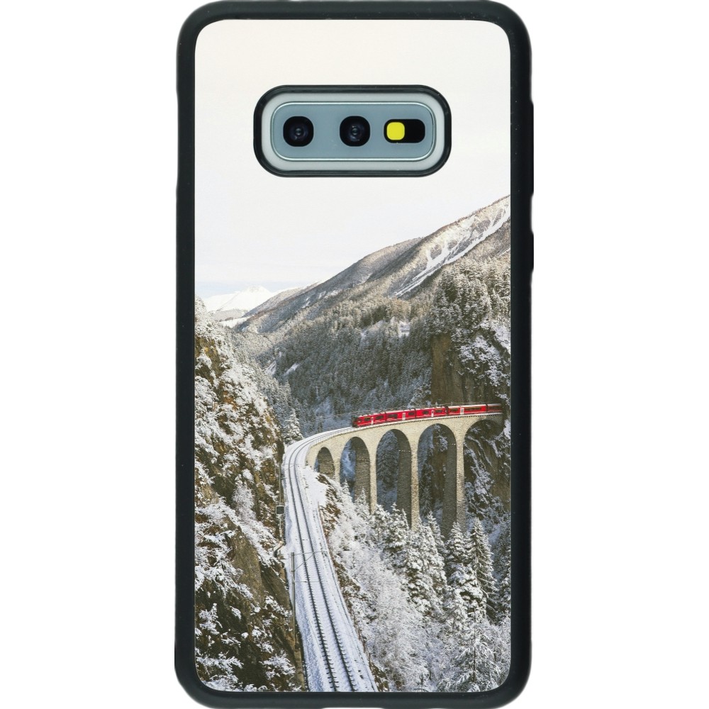 Coque Samsung Galaxy S10e - Silicone rigide noir Winter 25 Winter polar express
