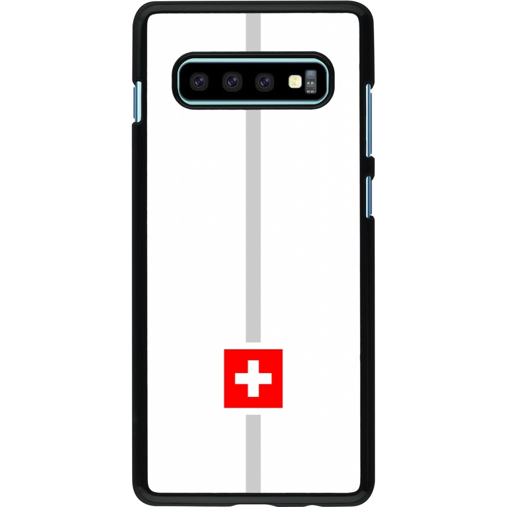 Samsung Galaxy S10+ Case Hülle - Kanton CH weiss