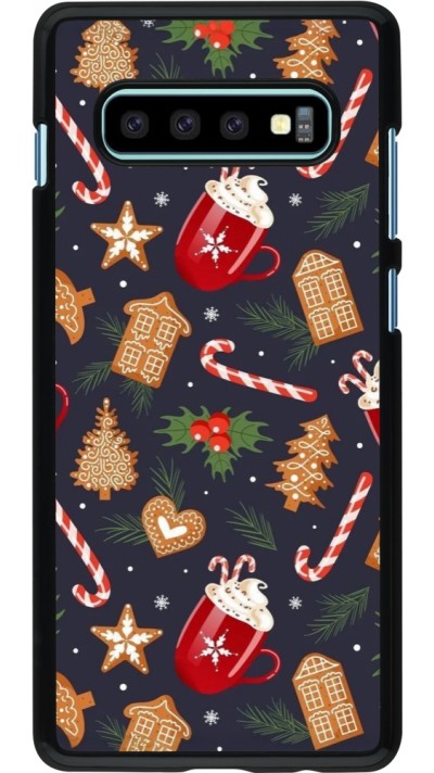 Coque Samsung Galaxy S10+ - Christmas 25 Pattern Gingerbread House