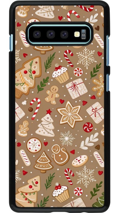 Coque Samsung Galaxy S10+ - Christmas 25 Pattern Ginger Cookie