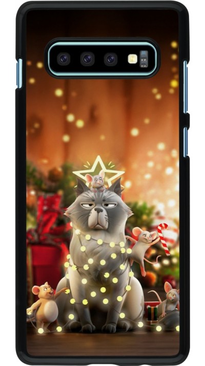 Coque Samsung Galaxy S10+ - Christmas 25 Xmas Cat
