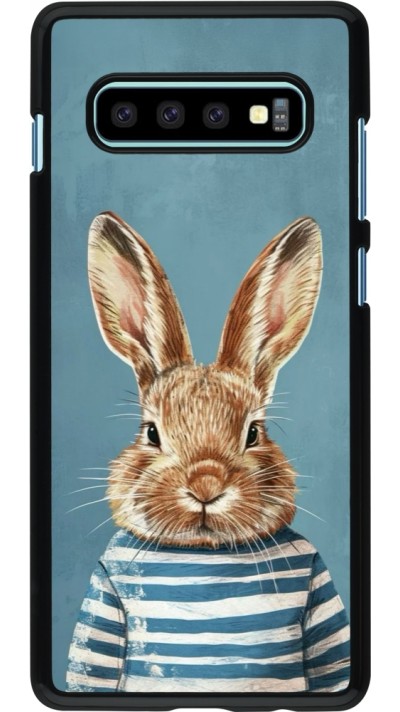 Coque Samsung Galaxy S10+ - Easter 2026 Rabbit navy