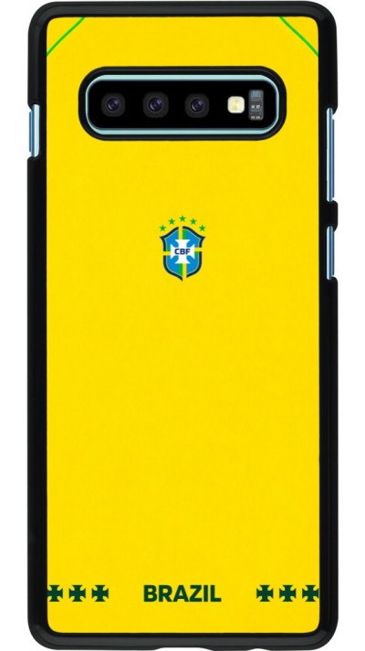 Coque Samsung Galaxy S10+ - Maillot de football Bresil 2026 personnalisable
