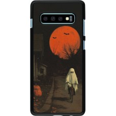 Coque Samsung Galaxy S10+ - Halloween 2025 Ghost on a bicycle