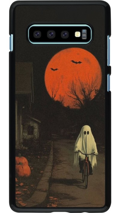 Coque Samsung Galaxy S10+ - Halloween 2025 Ghost on a bicycle