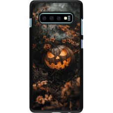 Coque Samsung Galaxy S10+ - Halloween 2025 Pumpkin with flowers