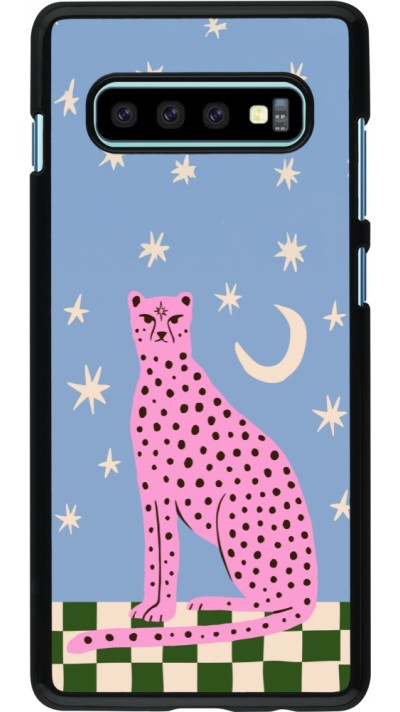 Coque Samsung Galaxy S10+ - Pink leopard with stars 2026