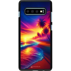 Samsung Galaxy S10+ Case Hülle - Strand Sonnenuntergang auffällig