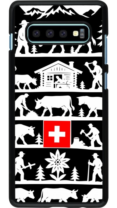 Coque Samsung Galaxy S10+ - Poya Suisse 1 noir