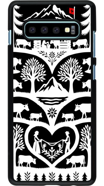 Coque Samsung Galaxy S10+ - Poya Suisse 2 noir