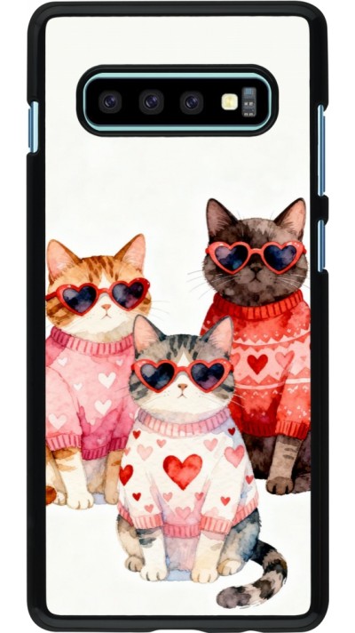 Coque Samsung Galaxy S10+ - Saint Valentines Day 26 Cat Love