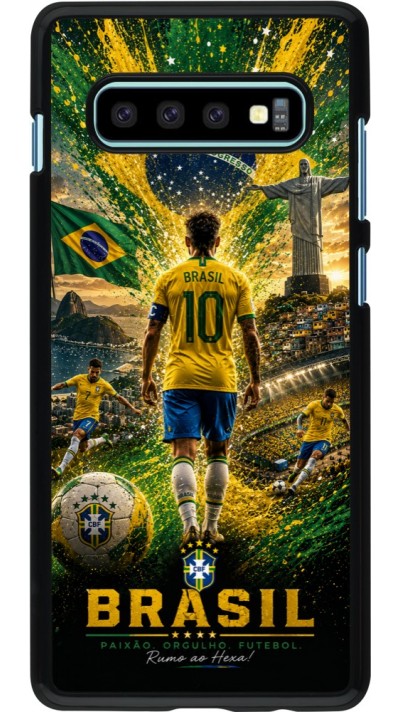 Coque Samsung Galaxy S10+ - Football Bre?sil splash 2026