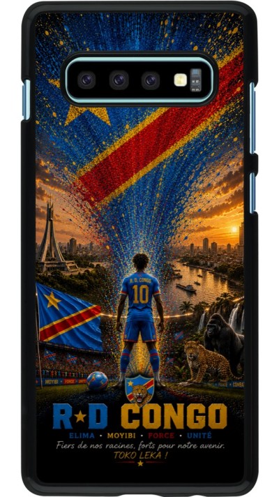Coque Samsung Galaxy S10+ - Football République démocratique du Congo splash 2026