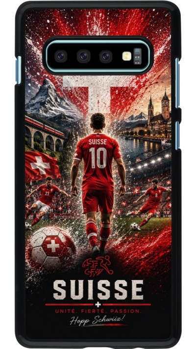 Coque Samsung Galaxy S10+ - Football Suisse splash 2026