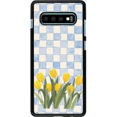 Coque Samsung Galaxy S10+ - Blue vichy tulips 2026