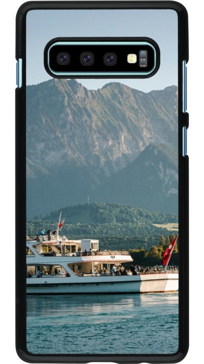 Samsung Galaxy S10+ Case Hülle -  Nationalfeiertag Schweiz Bateau Leman