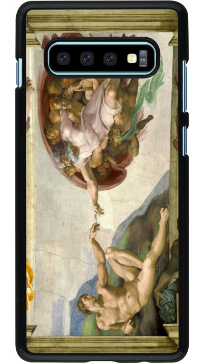Coque Samsung Galaxy S10+ - Tableau art - La Création d’Adam - Michel-Ange