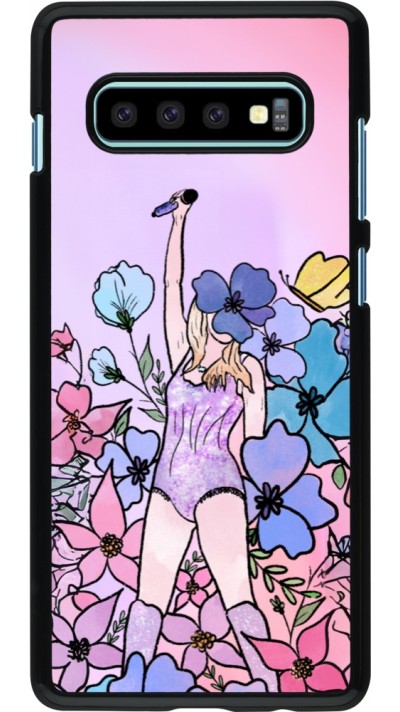 Coque Samsung Galaxy S10+ - Taylor Swift Sketch - Pink
