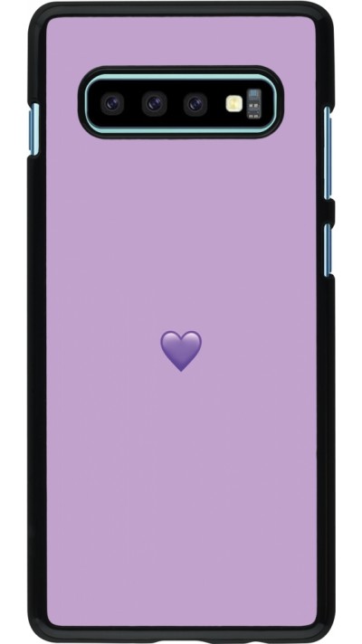 Coque Samsung Galaxy S10+ - Valentine 2023 purpule single heart