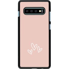 Coque Samsung Galaxy S10+ - Valentine 2023 three minimalist hearts