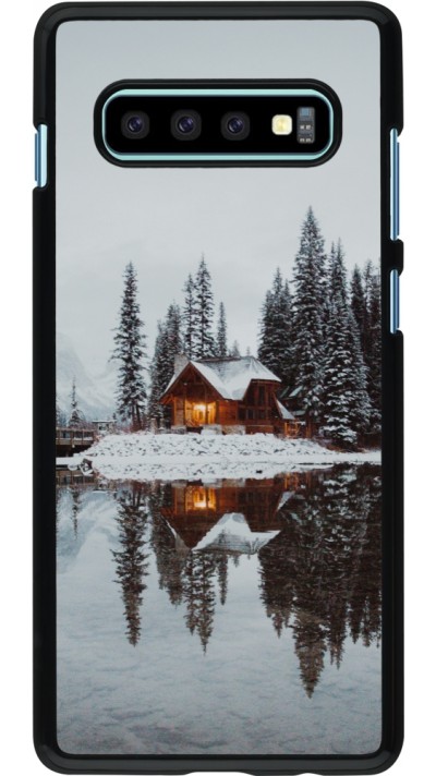 Coque Samsung Galaxy S10+ - Winter 25 Winter house forest afternoon